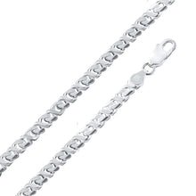 Load image into Gallery viewer, Sterling Silver Dollar Cuban Diamond Cut Chain Width-6.8mm
