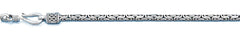 Sterling Silver Oxidized 3mm Byzantine Bali Necklace, Length 10