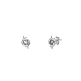 Sterling Silver Dolphin Small Stud Earrings