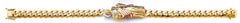 14K Tri Color Gold St. Jude ID Cuban Link Bracelet
