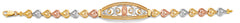 14K Tri Color Gold Guadalupe ID Bracelet