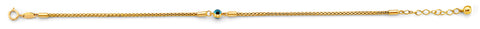 14K Yellow Gold Evil Eye Center Bracelet