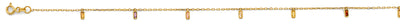 14K Yellow Gold Black Enamel Bead Bracelet And Anklet