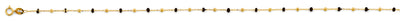 14K Yellow Gold Bead Black Enamel Bracelet And Anklet
