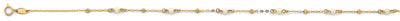14K Yellow Gold Pearl And DC Bead Bracelet And Anklet
