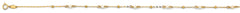 14K Yellow Gold Pearl And DC Bead Bracelet And Anklet
