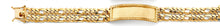 Load image into Gallery viewer, 14K Yellow Gold 2Line Figaro Frame ID Bracelet