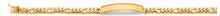 Load image into Gallery viewer, 14K Yellow Gold Figaro Link Frame ID Bar Bracelet