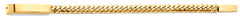 14K Yellow Gold Miami Cuban Link Mil ID Bracelet