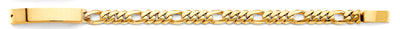 14K Yellow Gold 7mm Miami Cuban Link ID Bracelet