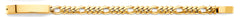 14K Yellow Gold 7mm Miami Cuban Link ID Bracelet