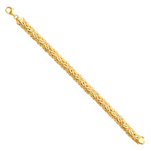 Load image into Gallery viewer, 14K Yellow Gold Oval Hollow Byzantine Bracelet