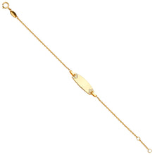 Load image into Gallery viewer, 14K Yellow Gold CZ Baby ID Bracelet