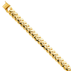 14K Yellow Gold Lock Solid Link Bracelet