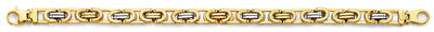 14K Two Tone Gold Fancy Men'sBracelet
