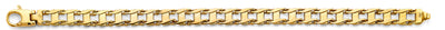 14K Yellow Gold Fancy Rail Link Men's Bracelet