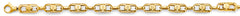 14K Yellow Gold Fancy Screw Link Men's Bracelet