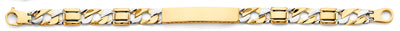 14K Yellow Gold Hollow ID Bracelet