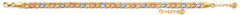 14K Tri Color Gold Butterfly Fancy Bracelet