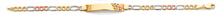 Load image into Gallery viewer, 14K Tri Color Gold Figaro Flower ID Bracelet