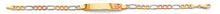 Load image into Gallery viewer, 14K Tri Color Gold Figaro 15 Years ID Bracelet