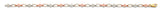 14K Tri Color Gold Flower Bracelet