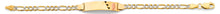 Load image into Gallery viewer, 14K Two Tone Gold Figaro WP Guadalupe ID Bracelet