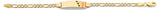 14K Two Tone Gold Figaro WP Guadalupe ID Bracelet