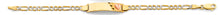Load image into Gallery viewer, 14K Two Tone Gold Figaro WP Heart ID Bracelet