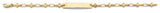 14K Yellow Gold Baby ID And Cross Bracelet