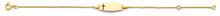 Load image into Gallery viewer, 14K Yellow Gold Cross Baby ID Bracelet