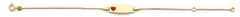 14K Yellow Gold Heart Baby ID Bracelet