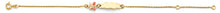 Load image into Gallery viewer, 14K Yellow Gold Enamel Butterfly Baby ID Bracelet