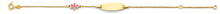 Load image into Gallery viewer, 14K Yellow Gold Enamel Girl Baby ID Bracelet