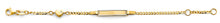 Load image into Gallery viewer, 14K Two Tone Gold CZ Baby ID With Heart Bracelet