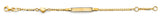 14K Two Tone Gold CZ Baby ID With Heart Bracelet