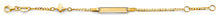Load image into Gallery viewer, 14K Two Tone Gold CZ Baby ID With Butterfly Bracelet