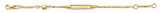 14K Two Tone Gold CZ Baby ID With Star Bracelet