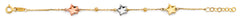 14K Tri Color Gold Star Baby Bracelet