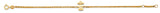 14K Yellow Gold Girl Center Baby Bracelet