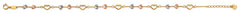 14K Tri Color Gold Light Heart Bracelet And Anklet