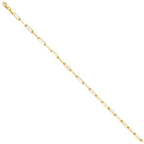 14K Yellow Gold 2.7mm Triangle DC Paperclip Chain