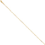 14K Yellow Gold 1.8mm Triangle DC Paperclip Chain
