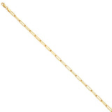 14K Yellow Gold 3.0mm Solid Square Paperclip Chain