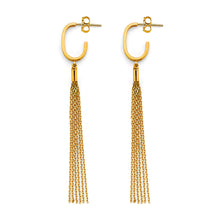 Load image into Gallery viewer, 14K Yellow Gold Hanging Earrings