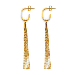 14K Yellow Gold Hanging Earrings