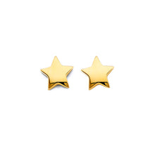 Load image into Gallery viewer, 14K Yellow Gold Star Push Back Earrings