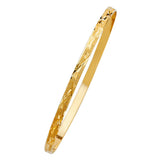 14K Yellow Gold 4mm Solid Bangle
