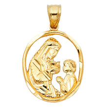Load image into Gallery viewer, 14K Yellow Gold Oval Communion Pendant
