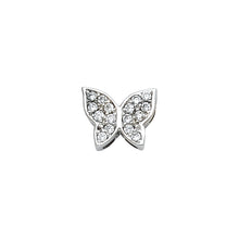 Load image into Gallery viewer, 14K White Gold CZ Butterfly Pendant